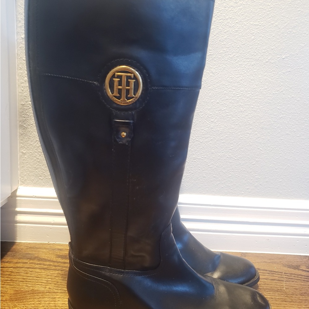 Tommy Hilfiger Black Riding Boots